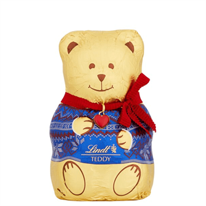 Lindt Gold Teddy Red/Blue Jumper Milk Chocolate 200g